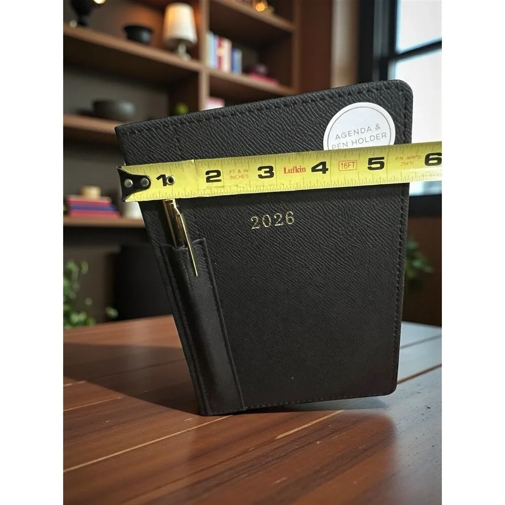 2026 Planner Black Monthly, Weekly , Notes Plan With Pen Set